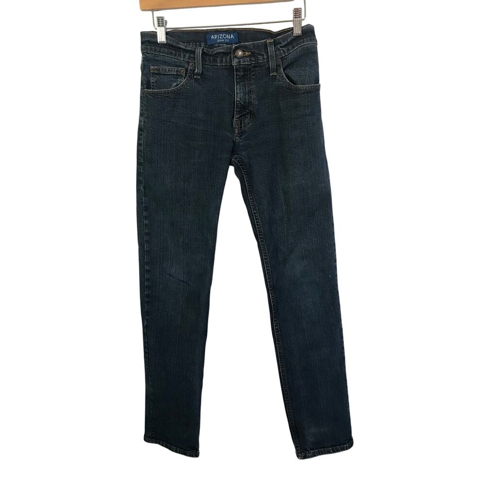 Arizona Jeans Size 28 Mens Flex Slim Straight Medium Blue Wash Slim Guy Jeans